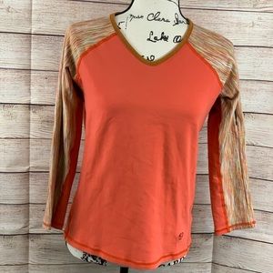 Mountain Hard Wear Patterned Long Sleeve V-Neck